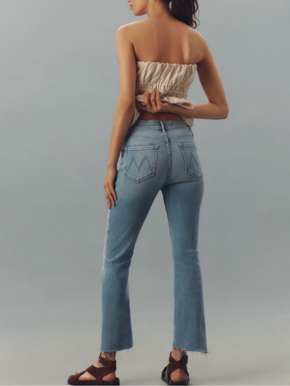 NWT MOTHER The Insider Crop Step Fray Jeans BLESSING IN DISGUISE, size 32 - Picture 8 of 17